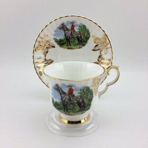 Vintage Mountie RCMP Royal Windsor Fine Bone China Teacup and Saucer
